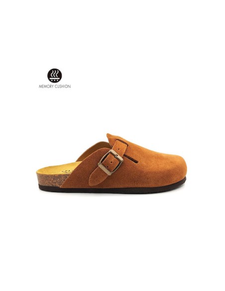 Plakton AFELPADO Cuero 294-X Suede Clogs - 181539-Cuero