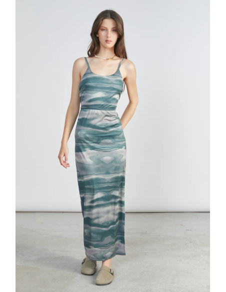 24Colours Printed Dress - 25c-21186b