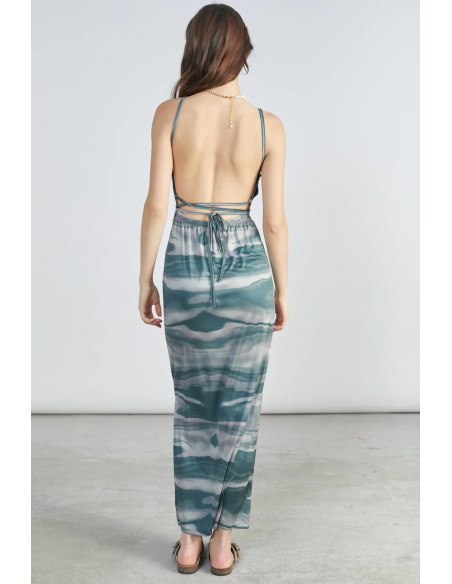 24Colours Printed Dress - 25c-21186b