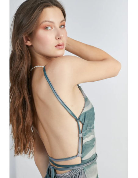 24Colours Printed Dress - 25c-21186b