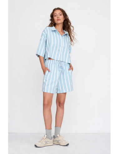24Colours Striped Shorts - 25u-60924a
