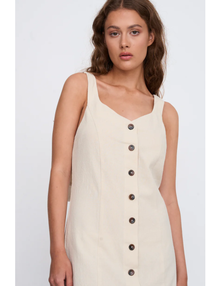 24 Colours Dress Beige - 21203b