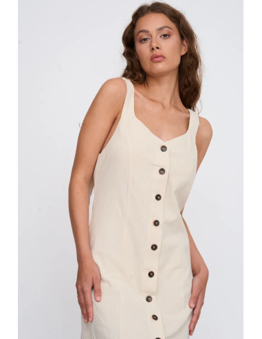 24 Colours Dress Beige - 21203b