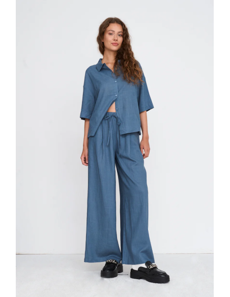 24Colours Blue Pants - 25u-60904a