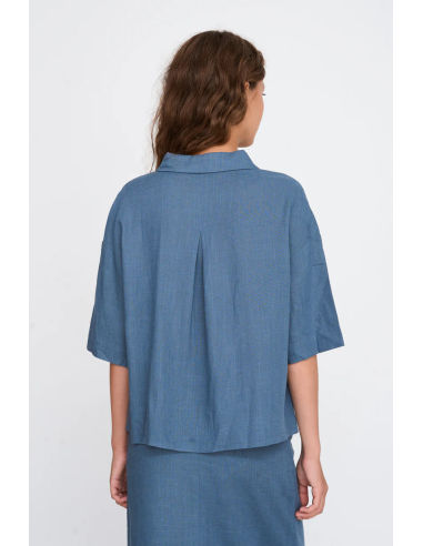 24Colours Blue Blouse - 25u-30472a