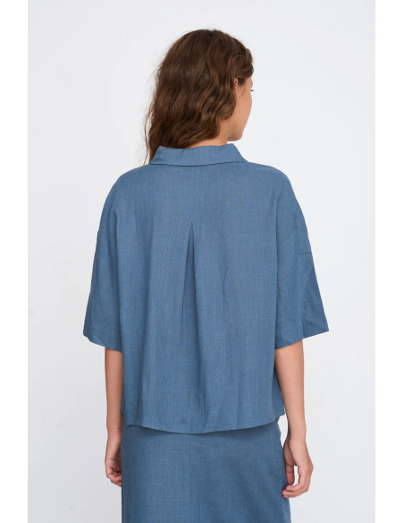 24 Colours Blouse Blue - 30472a