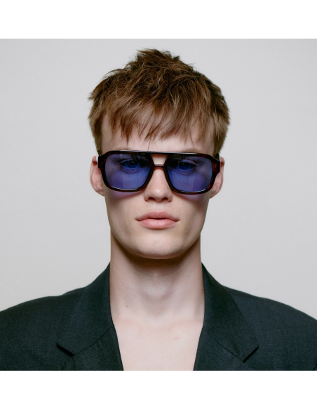 A.kjaerbede KAYA Demi Tort (Blue Lens) Sunglasses - KL2316-010
