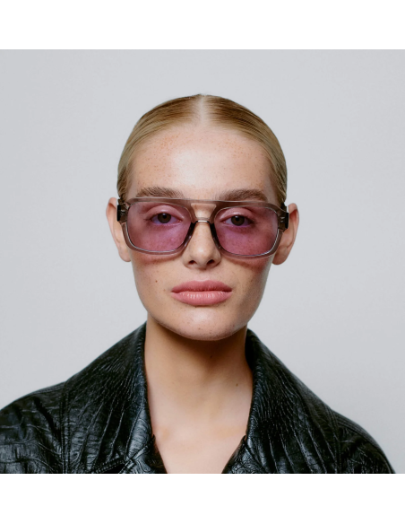A.kjaerbede KAYA Grey Transparent Sunglasses - KL2316-005