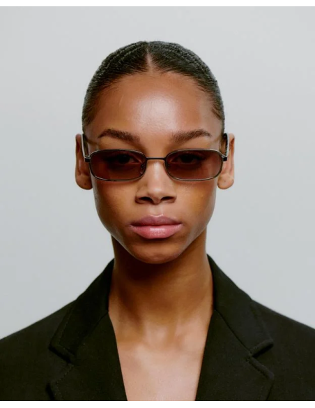 A.kjaerbede NOAH Silver Striped Horn Sunglasses - KL2506-007