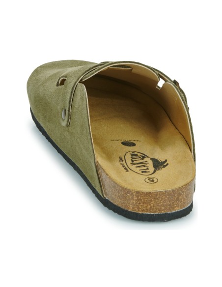 Plakton AFELPADO Light Kaki 717 X Suede Clogs - 171539-light kaki