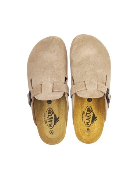 Plakton AFELPADO Piedra 304 Sa Suede Clogs - 171539-Piedra