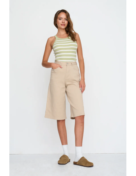 24 colours Shorts Beige Blend Cotton - 60893.bg.