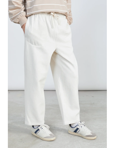 24 Colours Pants Ecru Cotton -25S-60874