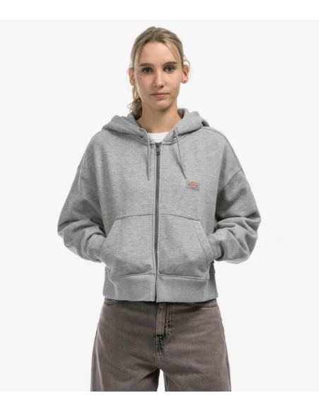 Dickies Top Oakport Zip Hoodie Heather Grey - DK0A4Y1ZHG01