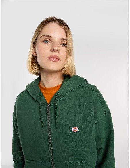 Dickies Hoodie Oakport Zip Pine Needle Green - DK0A4Y1ZPIN1