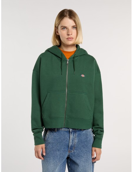 Dickies Hoodie Oakport Zip Pine Needle Green - DK0A4Y1ZPIN1