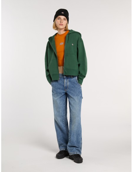 Dickies Hoodie Oakport Zip Pine Needle Green - DK0A4Y1ZPIN1
