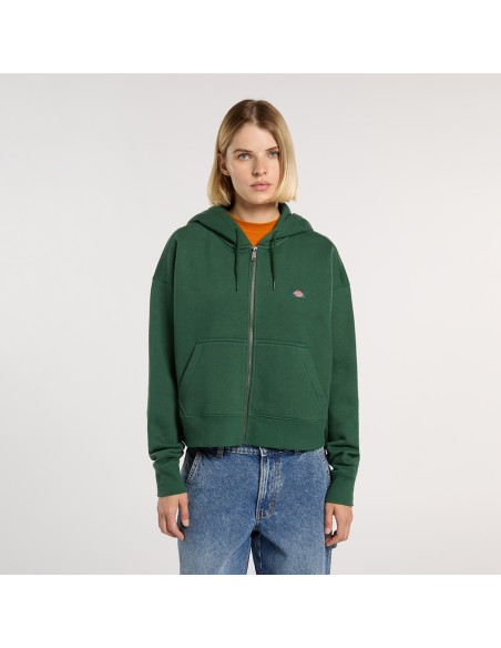 Dickies Hoodie Oakport Zip Pine Needle Green - DK0A4Y1ZPIN1