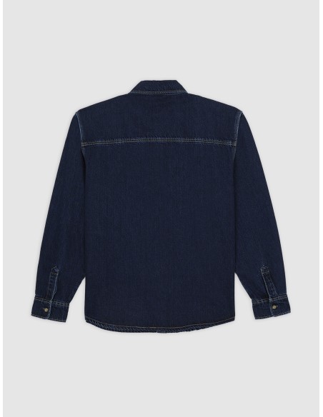 Dickies Shirt M Mechanic Long Sleeve Denim Dark Indigo - DK0A87PX0DD1