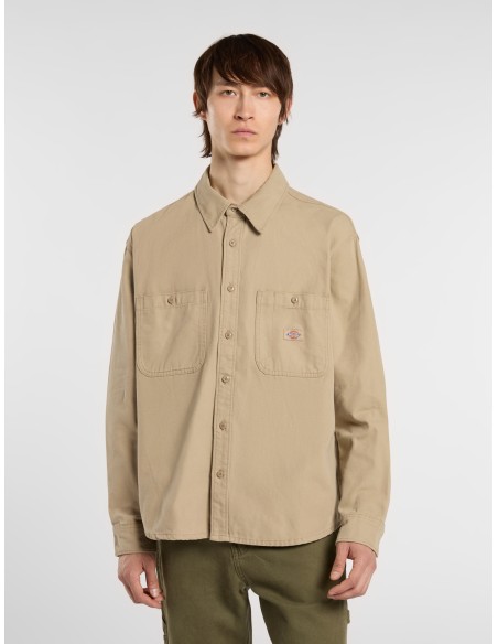 Dickies Shirt M Canvas Desert Sand - DK0A87PR0DS1