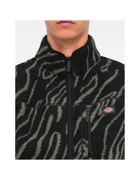 Dickies Fleece Jacket M Mount Hope Printed - DK0A87NSBLK
