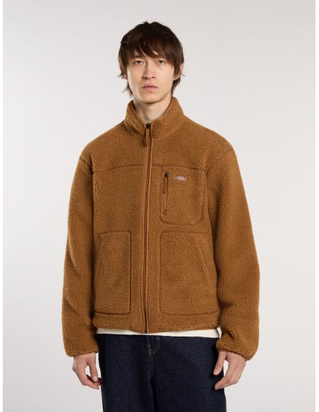 DICKIES FLEECE MOUNT HOPE ZIP BROWN DUCK - DK0A4YEE0BD1