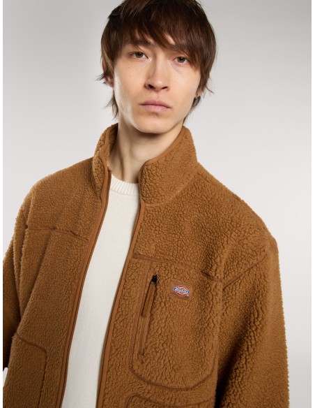 Dickies Fleece Jacket M Mount Hope Zip Brown Duck - DK0A4YEE0BD1