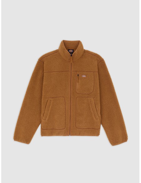 Dickies Fleece Jacket M Mount Hope Zip Brown Duck - DK0A4YEE0BD1