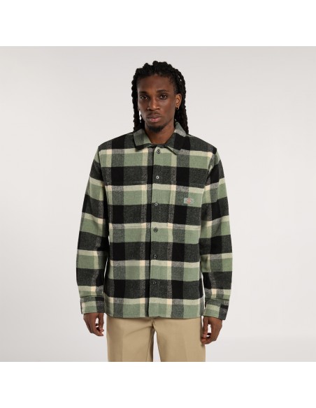 DICKIES SHIRT PLAID COALING LS SEA SPRAY - DK0A4XZZL191