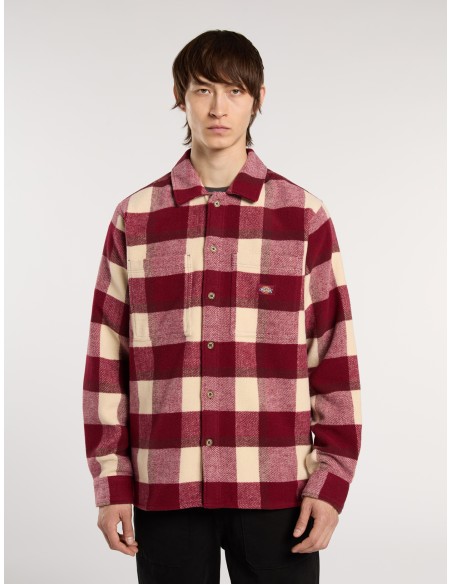 Dickies Shirt M Plaid Coaling Tibetan Red - DK0A4XZZK741