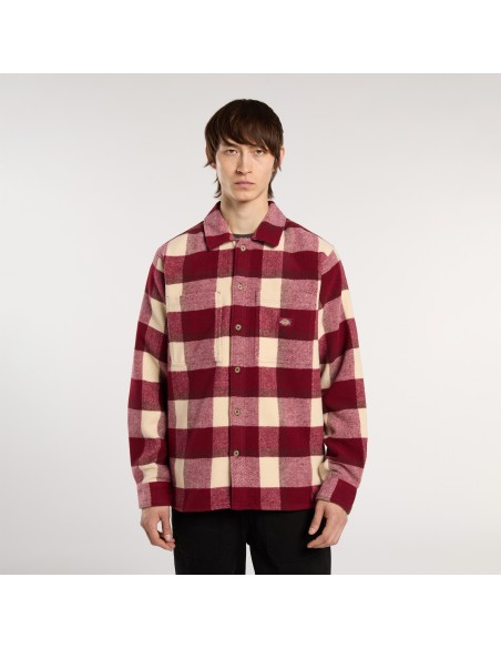 Dickies Shirt M Plaid Coaling Tibetan Red - DK0A4XZZK741