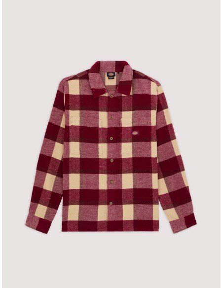 Dickies Shirt M Plaid Coaling Tibetan Red - DK0A4XZZK741