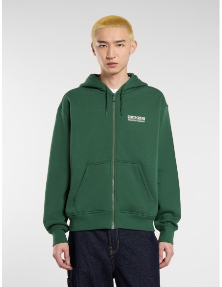 Dickies Hoodie M Full Zip Graphic in Pine Needle Green - DK0A88L5PIN1