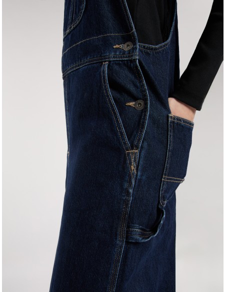 DICKIES Denim Salopette W loose Mechanic Dark Indigo - DK0A87N70DD1