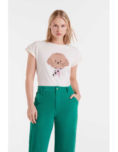 Compania Fantastica T-shirt 100% cotton with poodle print - 53C/42010