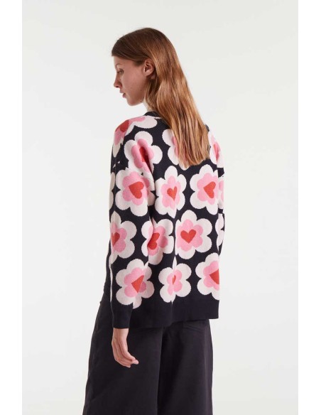 Compania Fantastica Sweater Jacquard knit with SweetHeart print - 53C/10204