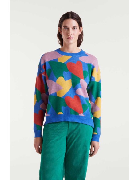 Compania Fantastica sweater Jacquard knit with cupid print - 53C/10207