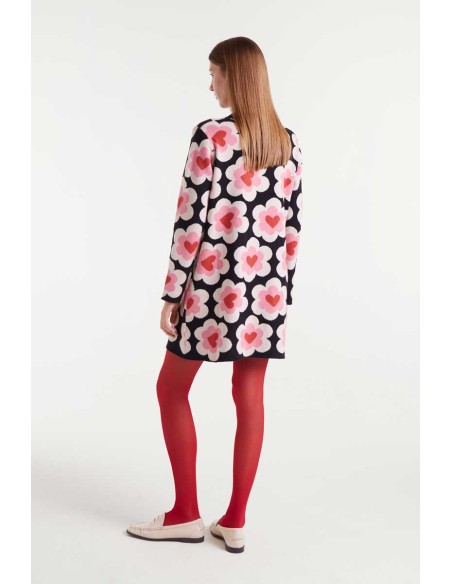 Compania Fantastica Dress Short jacquard knit with SweetHeart print - 53C/10208