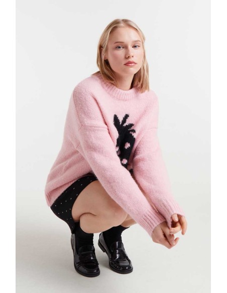 Compania Fantastica sweater Jacquard knit with Strawberry print - 53C/10235