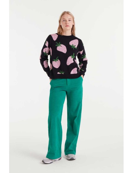 Compania Fantastica sweater Jacquard knit with Morango print - 53C/10240