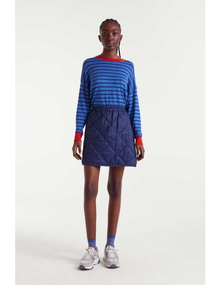 Compania Fantastica sweater Blue striped knit - 53C/10243