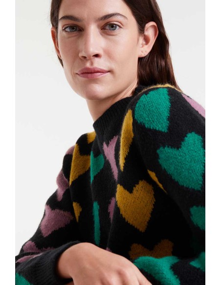 Compania Fantastica sweater Jacquard knit with Cupid lines print - 53C/10310