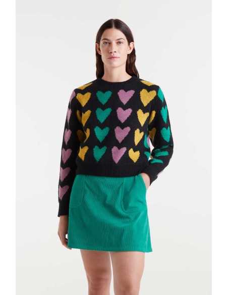 Compania Fantastica sweater Jacquard knit with Cupid lines print - 53C/10310