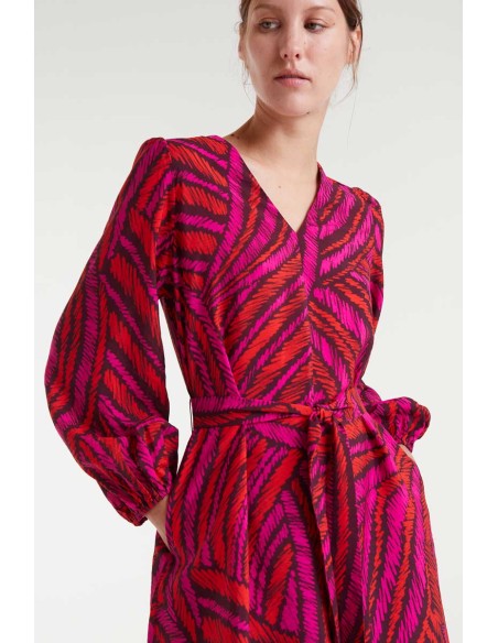 Compania Fantastica Dress Short lightweight crepe with Fedora print - 53C/11000