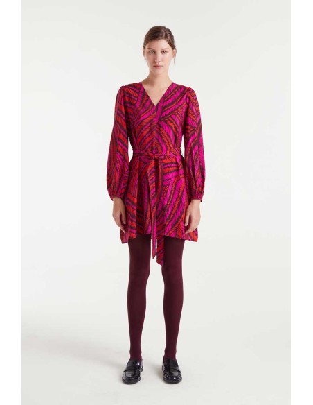 Compania Fantastica Dress Short lightweight crepe with Fedora print - 53C/11000