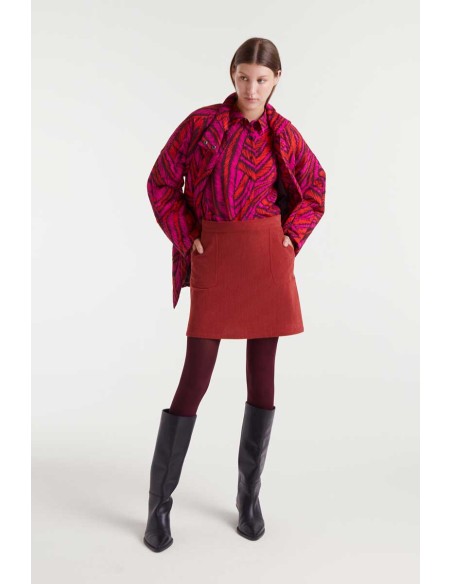 Compania Fantastica shirt Fedora print lightweight crepe - 53C/11005