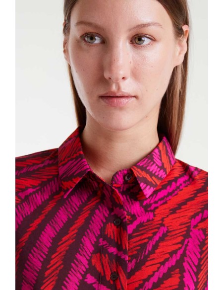 Compania Fantastica shirt Fedora print lightweight crepe - 53C/11005