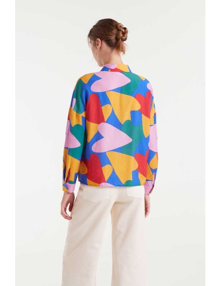 Compania Fantastica Shirt Light crepe with Cupid print - 53C/11017