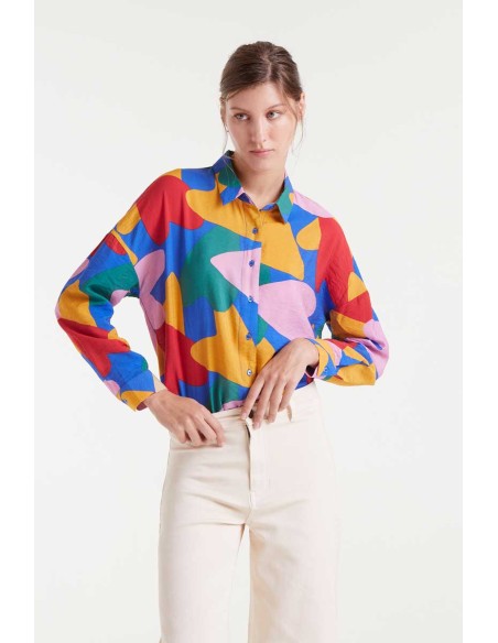 Compania Fantastica Shirt Light crepe with Cupid print - 53C/11017