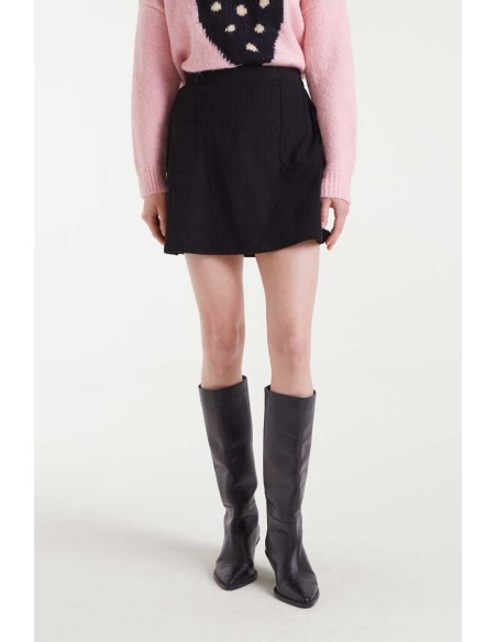 Compania Fantastica skirt Short black corduroy - 53C/11019